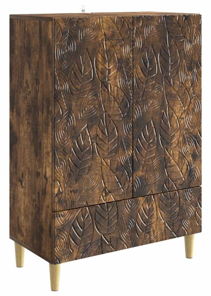 VidaXL Széf Füstös Tölgy 66 x 34,5 x 95 cm Szerelt Fa