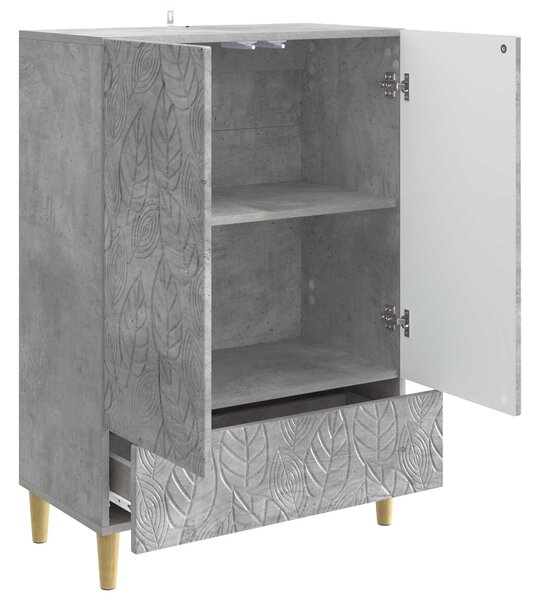 VidaXL Széf Betonszürke 66 x 34,5 x 95 cm Szerelt Fa