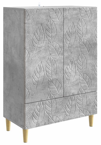 VidaXL Széf Betonszürke 66 x 34,5 x 95 cm Szerelt Fa