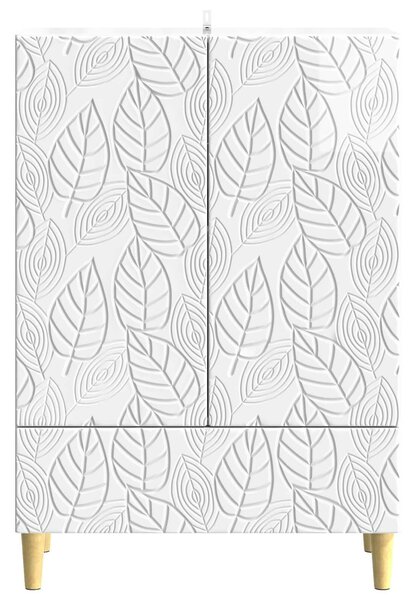 VidaXL Széf Magasfényű Fehér 66 x 34,5 x 95 cm Szerelt Fa