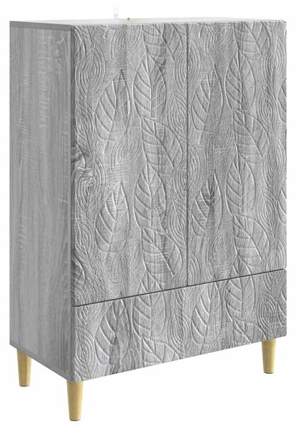 VidaXL Széf Szürke Sonoma 66 x 34,5 x 95 cm Szerelt Fa