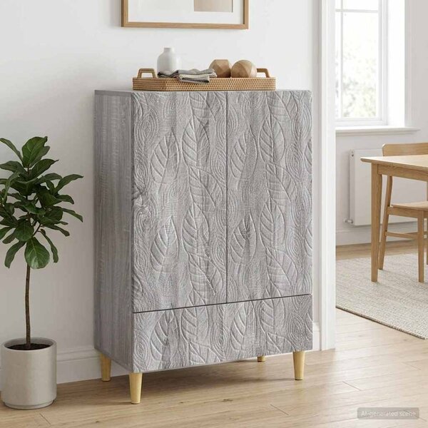 VidaXL Széf Szürke Sonoma 66 x 34,5 x 95 cm Szerelt Fa