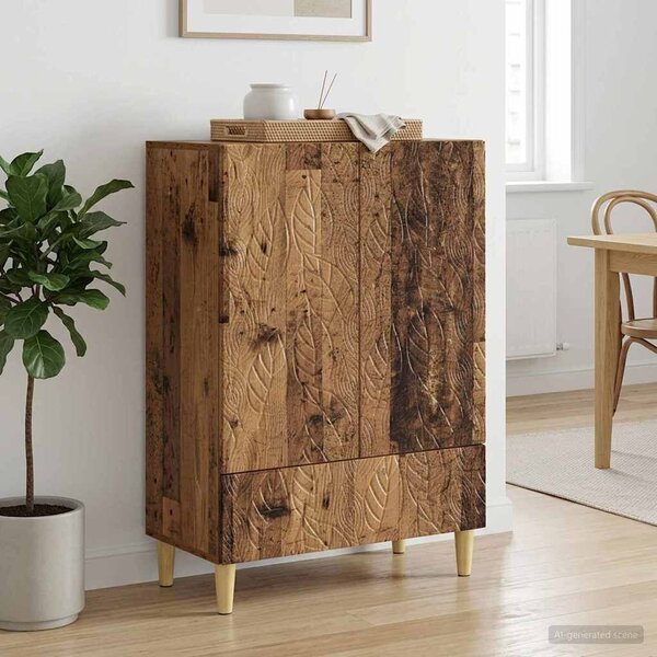 VidaXL Széf Antik Fa 66 x 34,5 x 95 cm Szerelt Fa