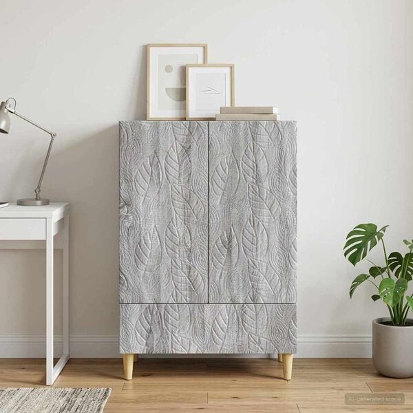 VidaXL Széf Szürke Sonoma 66 x 34,5 x 95 cm Szerelt Fa