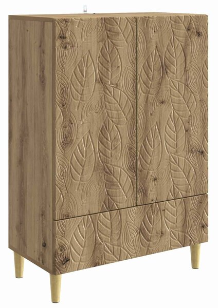 VidaXL Széf Kézműves Tölgy 66 x 34,5 x 95 cm Szerelt Fa