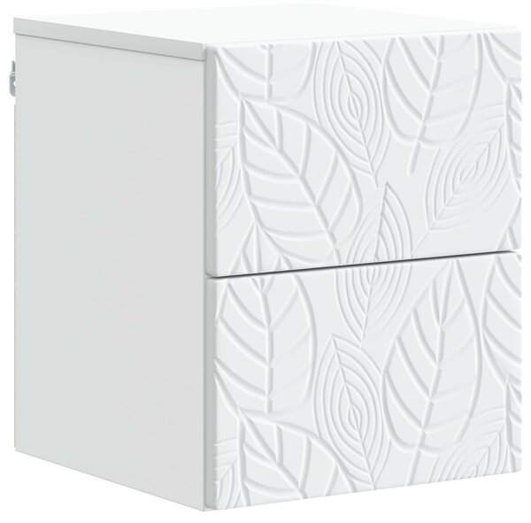 VidaXL Fali éjjeli szekrény 2 pcs Fehér 34,5 x 33 x 40 cm Szerelt Fa