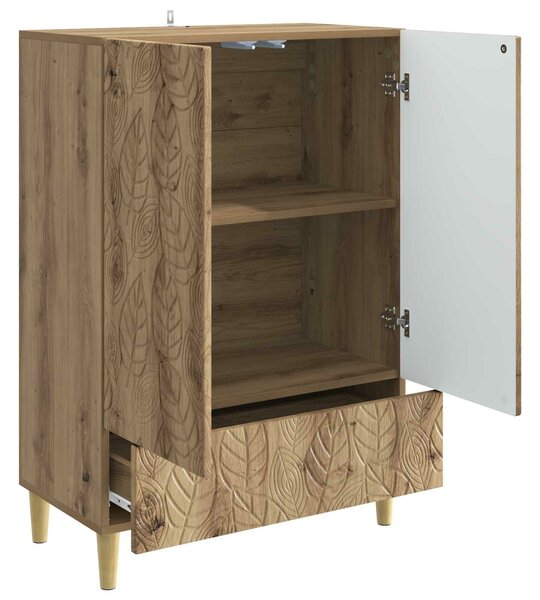 VidaXL Széf Kézműves Tölgy 66 x 34,5 x 95 cm Szerelt Fa