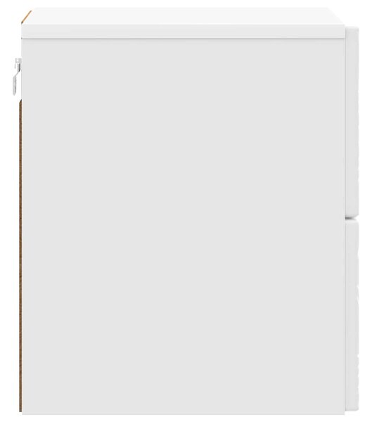 VidaXL Fali éjjeli szekrény 2 pcs Magasfényű Fehér 34,5 x 33 x 40 cm