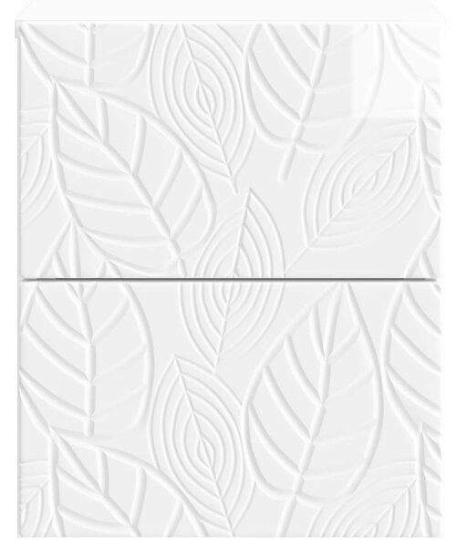 VidaXL Fali éjjeli szekrény 2 pcs Magasfényű Fehér 34,5 x 33 x 40 cm