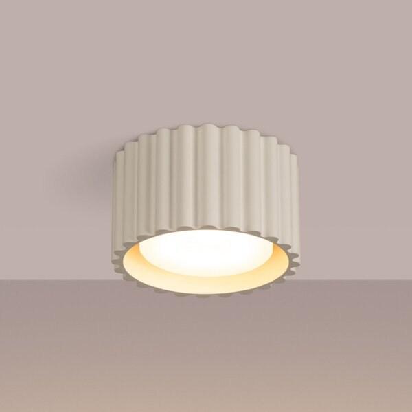 Mennyezeti Lámpa SOLLUX LIGHTING, RIBLA, dimmable, Bézs, Nappali, Alumínium