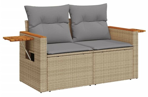 VidaXL Polyrattan Kerti Ülőgarnitúra - 7 részes - Bézs
