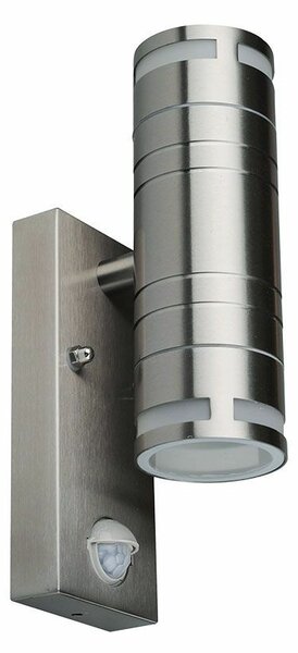 V-TAC kültéri, fali lámpa, 2xGU10 foglalattal, mozgásérzékelővel - SKU 5157