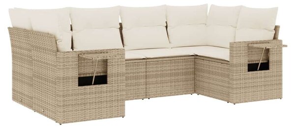 VidaXL Polyrattan Kerti Ülőgarnitúra - 6 részes - Bézs