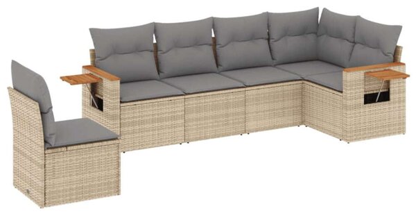 VidaXL Polyrattan Kerti Ülőgarnitúra - 6 részes - Bézs
