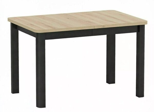 Oskar bővíthető étkezőasztal laminált lappal tölgy artisan/fekete matt