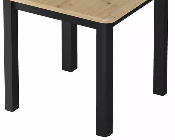 Oskar Bővíthető Étkezőasztal Laminált Tölgy Artisan Fekete