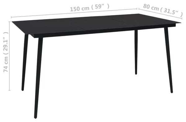 Polyrattan Kültéri Étkezőgarnitúra - 5 részes