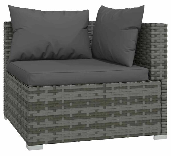 VidaXL Polyrattan Kerti Ülőgarnitúra - 10 részes - Szürke