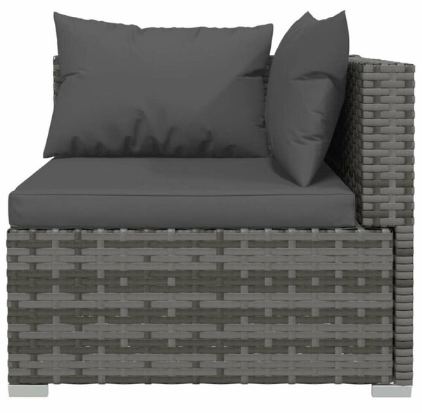 VidaXL Polyrattan Kerti Ülőgarnitúra - 10 részes - Szürke