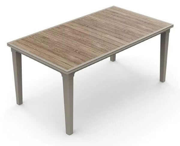 Keter Deco Futura 160 ashwood / cappuccino kerti asztal