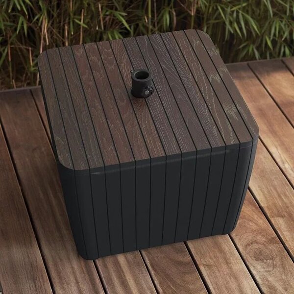 Keter Luzon Deco walnut / grafit kerti asztal