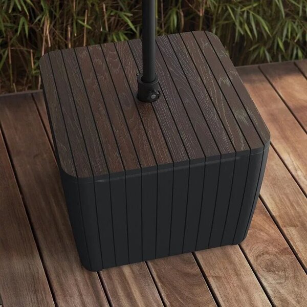 Keter Luzon Deco walnut / grafit kerti asztal