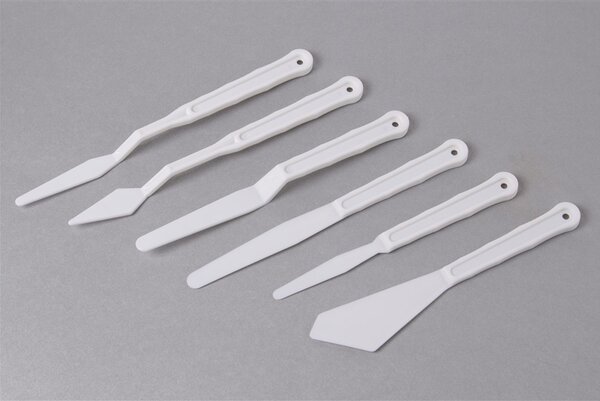 6 részes kis méretű műanyag spatula készlet