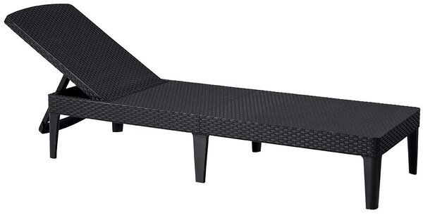 Keter ALLIBERT JAIPUR exkluzív polyrattan kerti nyugágy - grafit - 188 cm (8711245144870)