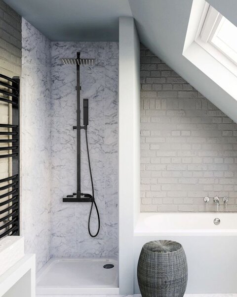 Termosztátos zuhanyszett Rea FENIX Milan black mat