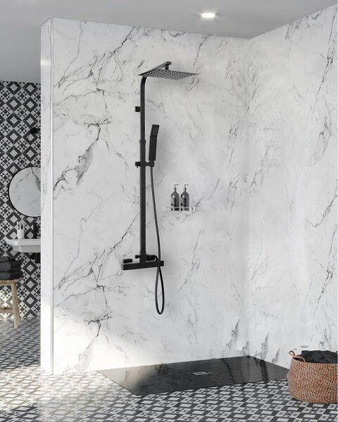 Termosztátos zuhanyszett Rea FENIX Milan black mat