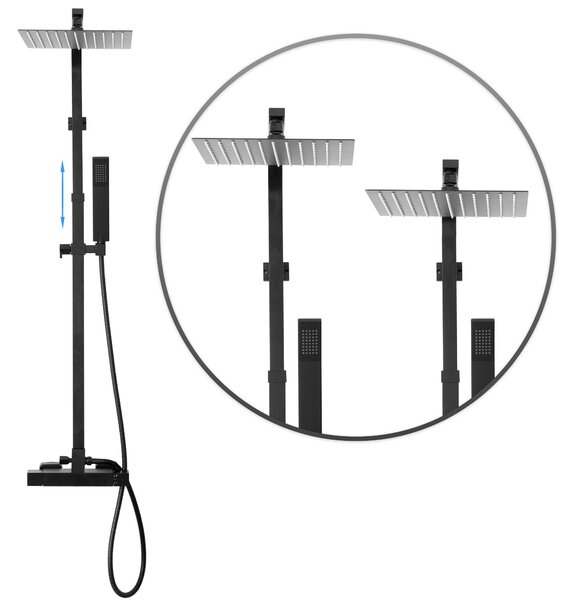 Termosztátos zuhanyszett Rea FENIX Milan black mat