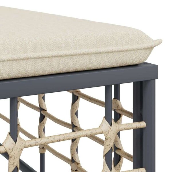 VidaXL Polyrattan Kerti Ülőgarnitúra - 6 részes - Antracit Szürke