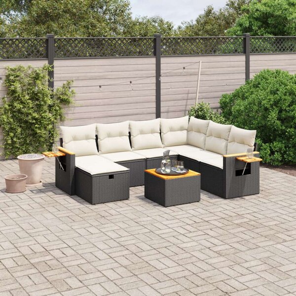 VidaXL Polyrattan Kerti Ülőgarnitúra - 8 részes