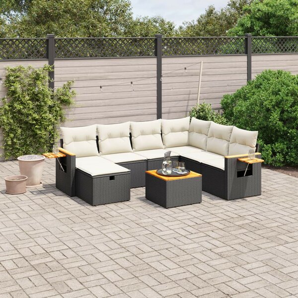 VidaXL Polyrattan Kerti Ülőgarnitúra - 8 részes