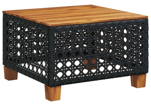 Polyrattan Kerti Ülőgarnitúra - 10 részes - Fekete