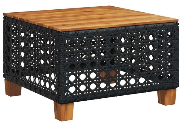 Polyrattan Kerti Ülőgarnitúra - 9 részes - Fekete