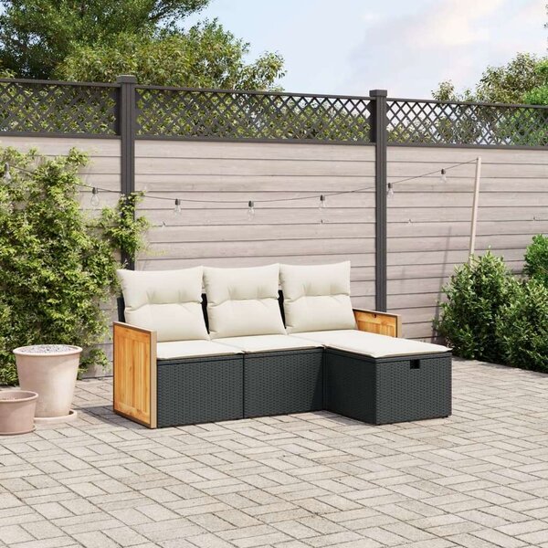VidaXL Polyrattan Kerti Ülőgarnitúra - 4 részes