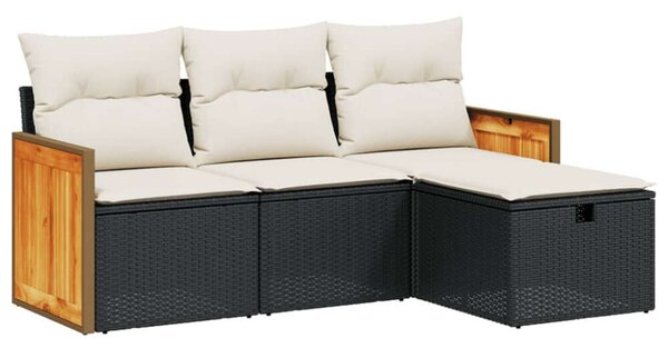 VidaXL Polyrattan Kerti Ülőgarnitúra - 4 részes