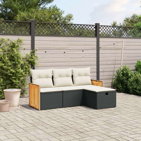 VidaXL Polyrattan Kerti Ülőgarnitúra - 4 részes