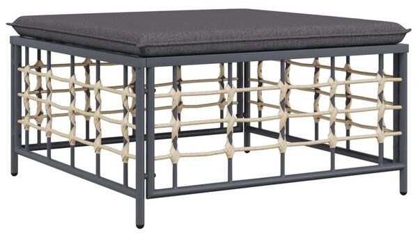 VidaXL Polyrattan Kerti Ülőgarnitúra - 5 részes - Antracitszürke