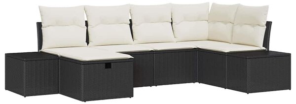 VidaXL Kanapé Szett párnával 7 pcs polirattan