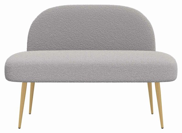 VidaXL Kárpitozott pad háttámlával Világosszürke 110 x 60 x 76 cm