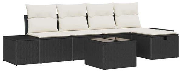 VidaXL Kanapé Szett párnával 6 pcs polirattan