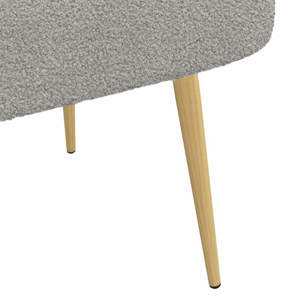 VidaXL Kárpitozott pad háttámlával Világosszürke 110 x 60 x 76 cm