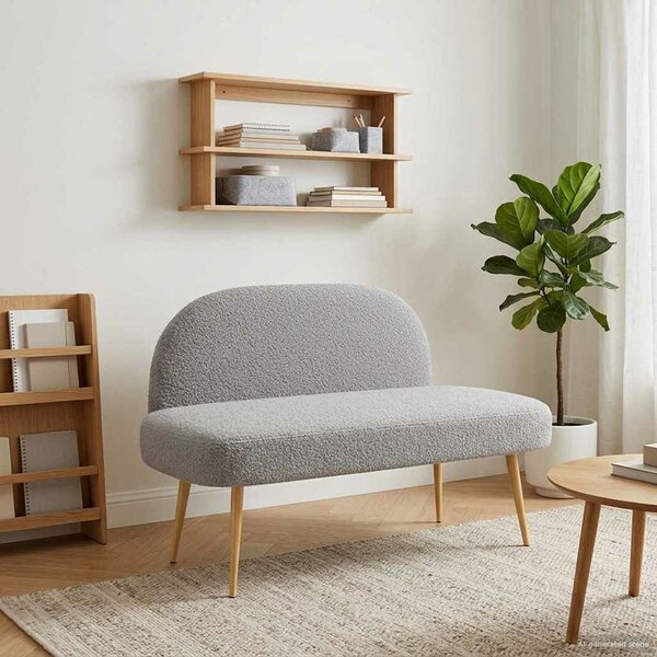 VidaXL Kárpitozott pad háttámlával Világosszürke 110 x 60 x 76 cm