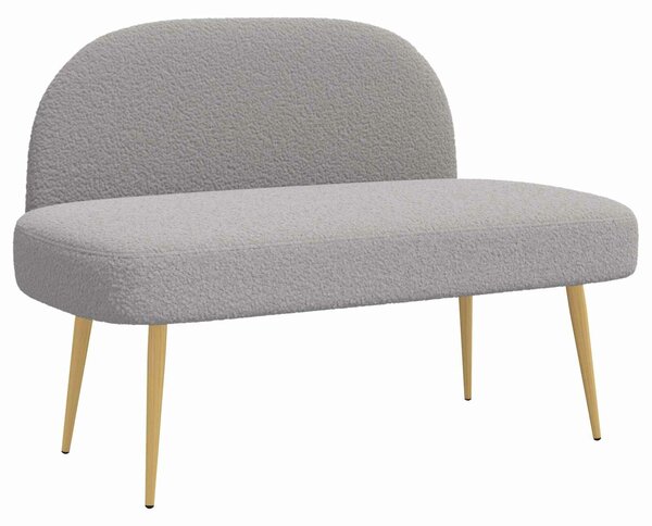 VidaXL Kárpitozott pad háttámlával Világosszürke 110 x 60 x 76 cm