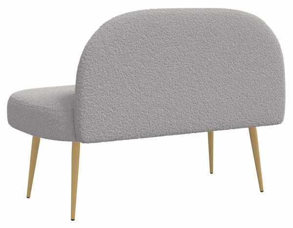 VidaXL Kárpitozott pad háttámlával Világosszürke 110 x 60 x 76 cm