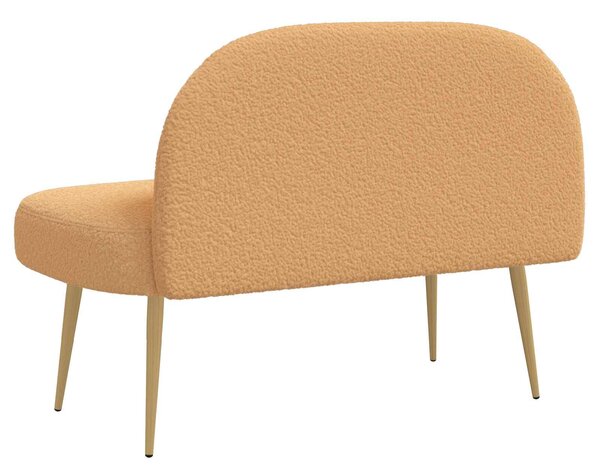 VidaXL Kárpitozott pad háttámlával Bézs 110 x 60 x 76 cm Bouclé