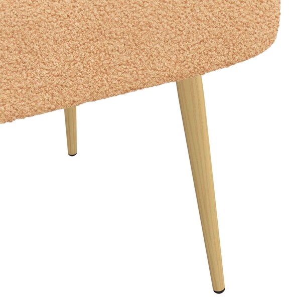 VidaXL Kárpitozott pad háttámlával Bézs 110 x 60 x 76 cm Bouclé