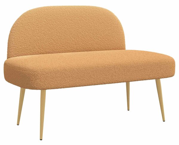 VidaXL Kárpitozott pad háttámlával Bézs 110 x 60 x 76 cm Bouclé
